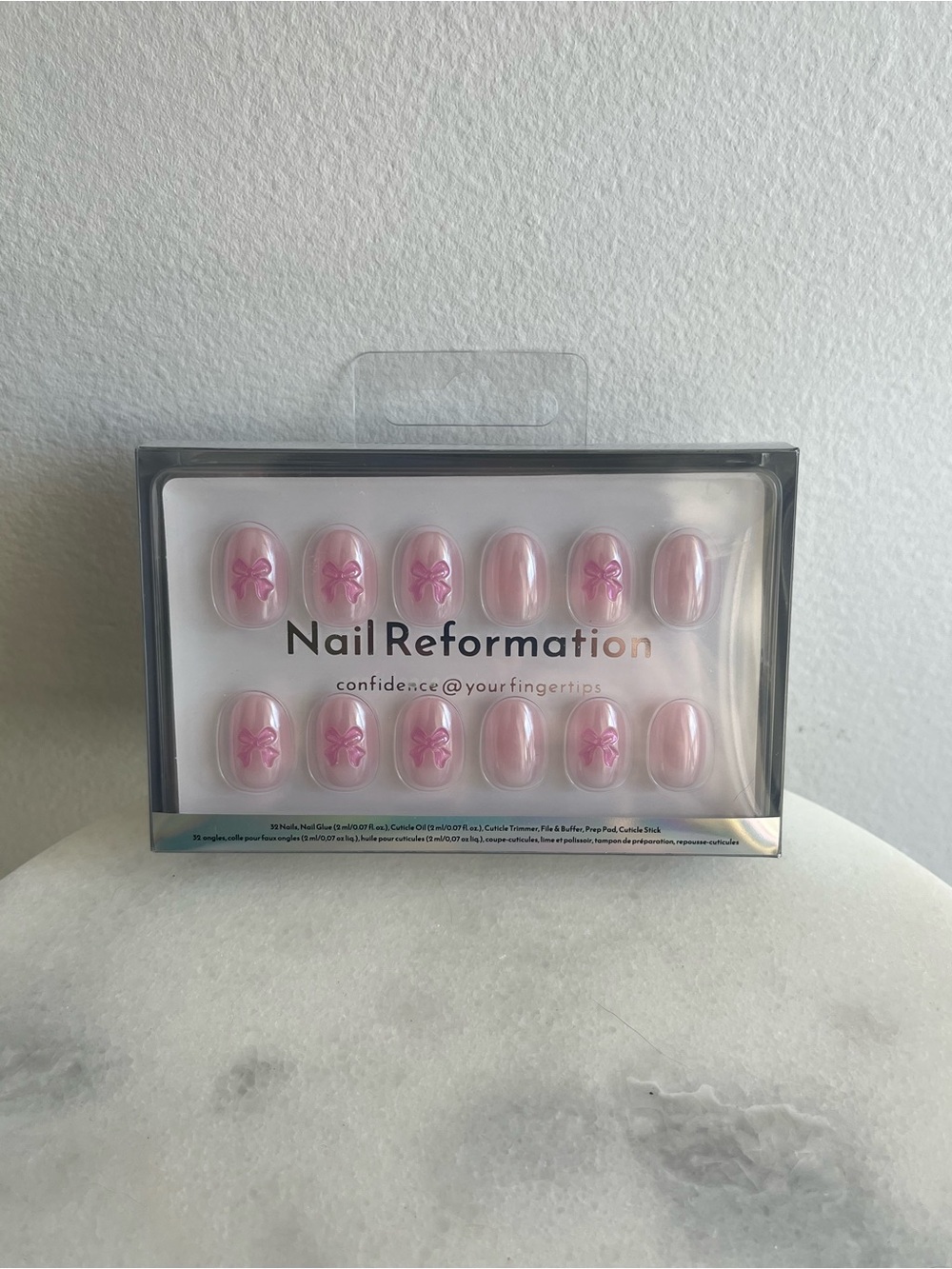 2 for $24 - Nail Reformation - Pink Bows